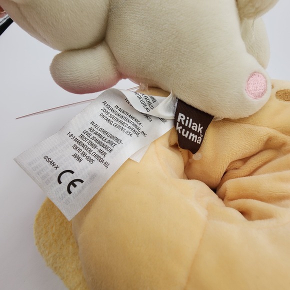 San-X Rilakkuma Korilakkuma Bagel Soft Plush Doll 6 Inch Stuffed Toy NEW w/ Tag - Picture 12 of 16